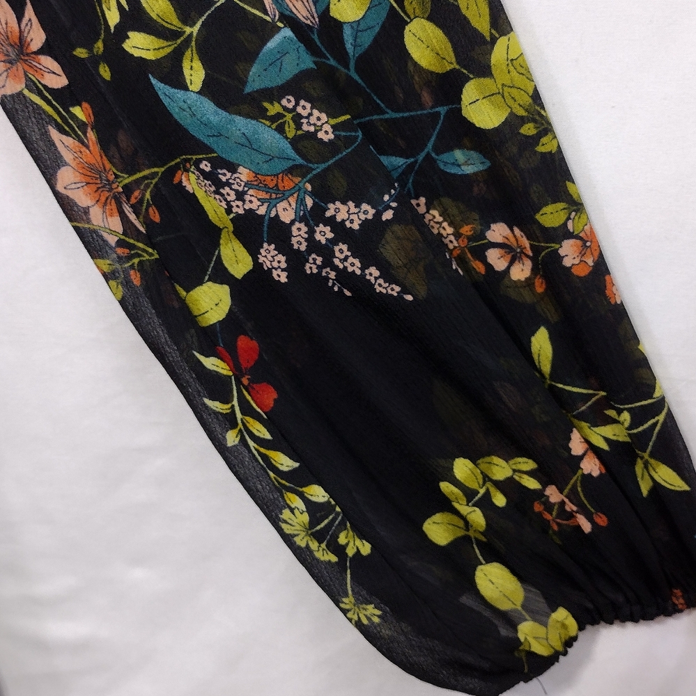Tommy Hilfiger Floral Dress Women's 12 Multicolor Artsy Cottagecore Peasant - Picture 3 of 10
